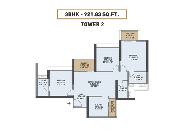 3bhk Floor Plan