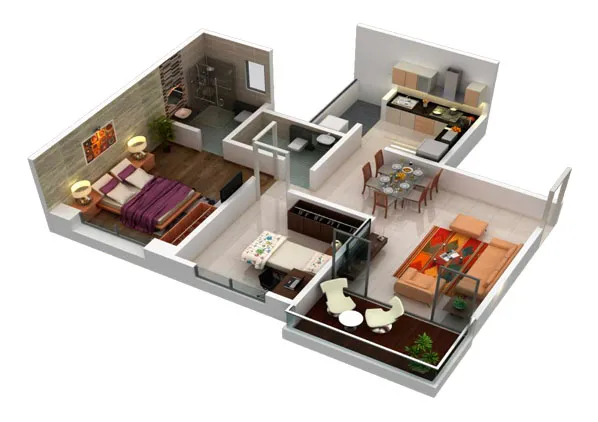 2bhk Floor Plan